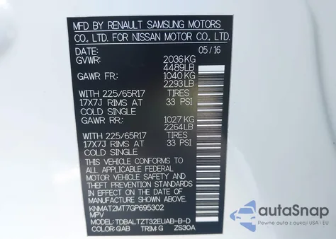 2016 Nissan Rogue Sv из США, поврежденный, VIN KNMAT2MT7GP695302